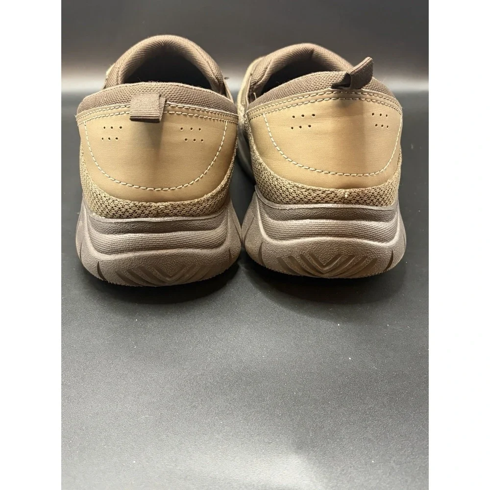 CROCS Mens Sz 12 SWIFTWATER MESH MOC SLIP-ON LOAFER. Beige/Brown 202548